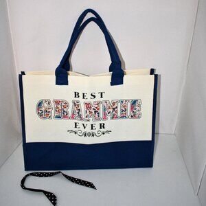 Cotton Canvas Tote Bag Best Gammie Ever – NWT Color: Blue Material: 100% Natural